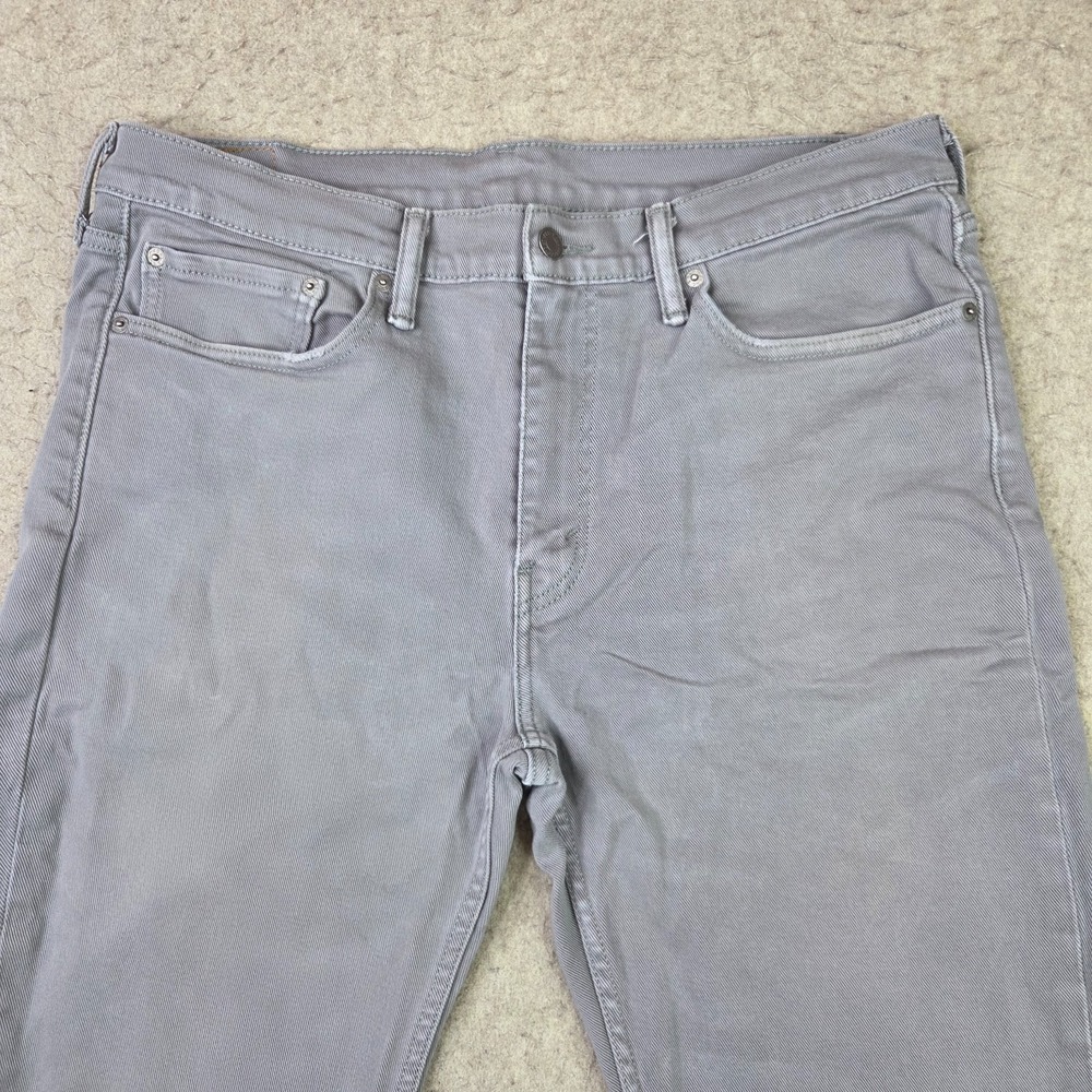 Levi's 514 Jeans Mens 36x30 Straight Fit Grey Stretch Denim Fits (36x28) - Picture 4 of 15